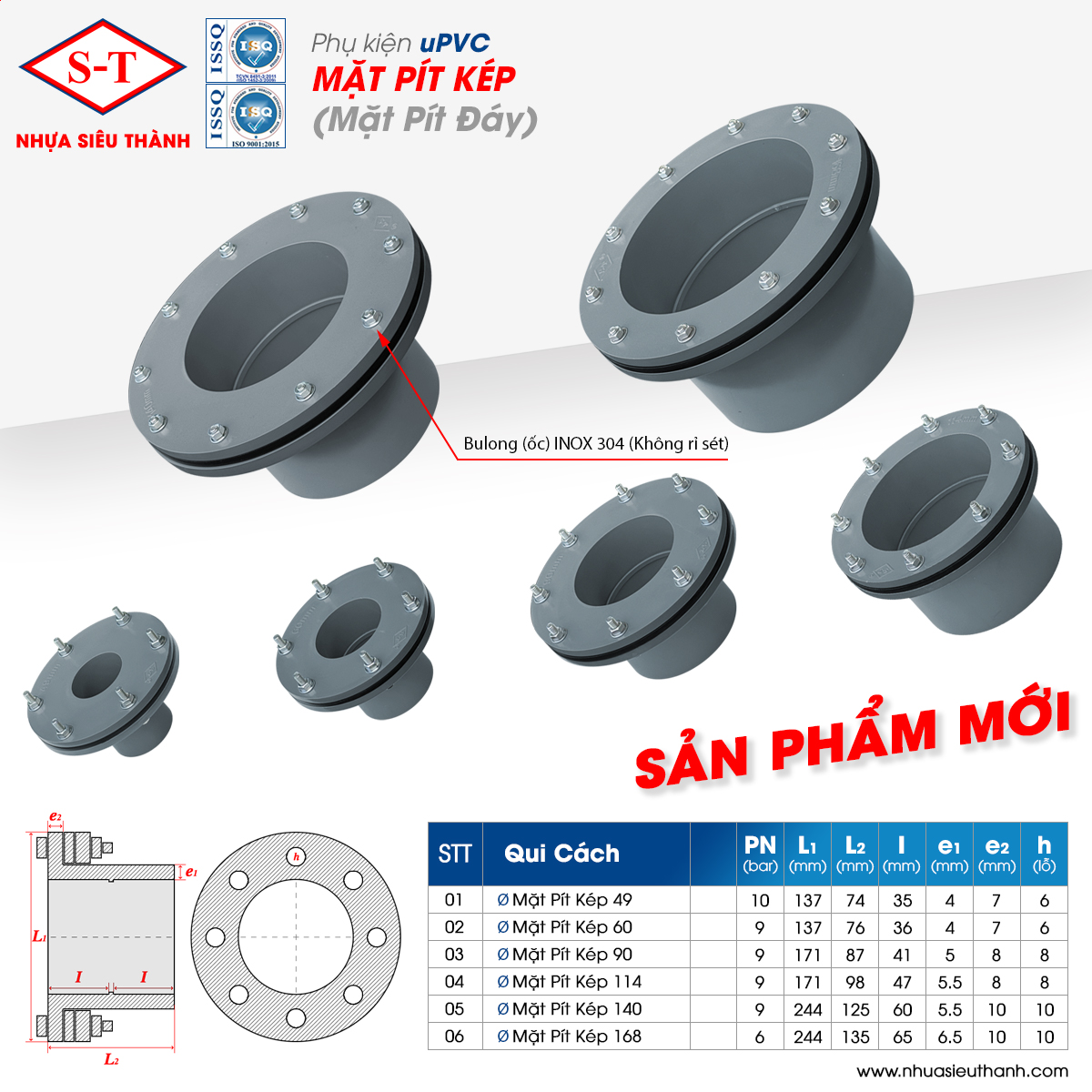 Mặt Bích Kép (Mặt Bích Đáy)