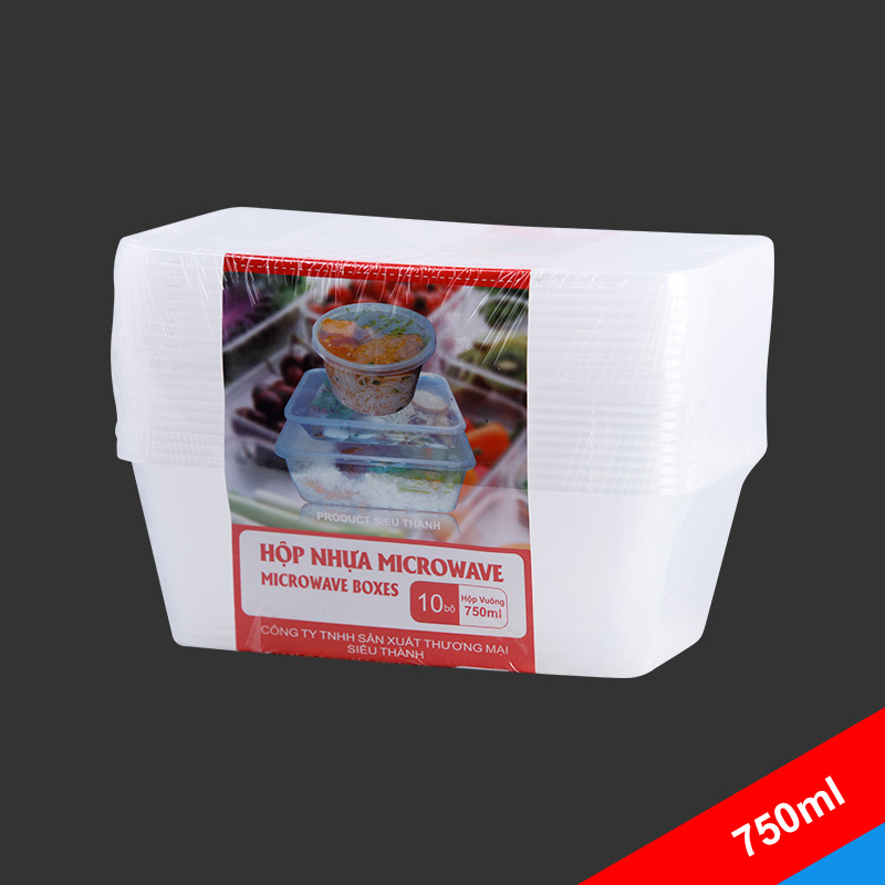 Hộp nhựa Microware chữ nhật 750ml