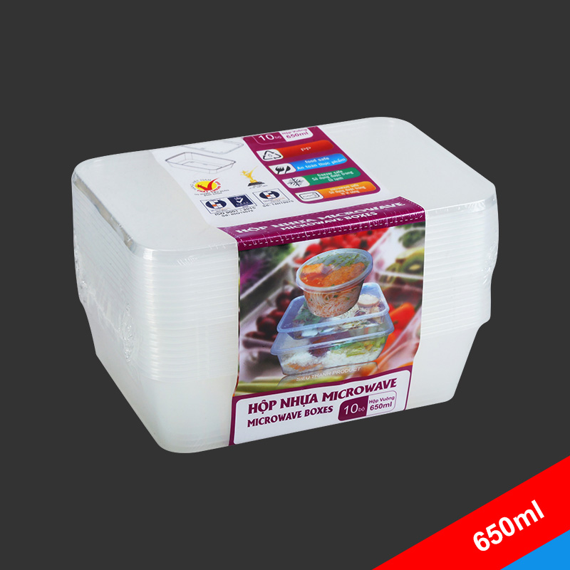 Hộp nhựa Microware chữ nhật 650ml