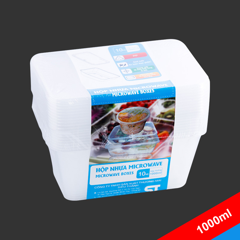 Hộp nhựa Microware chữ nhật 1000ml