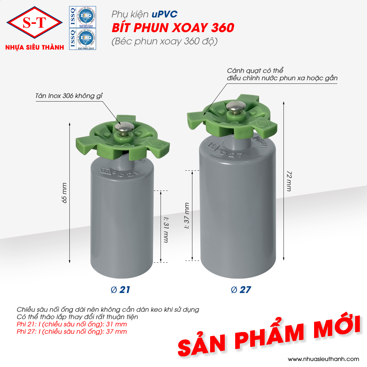 Bít Phun Xoay 360