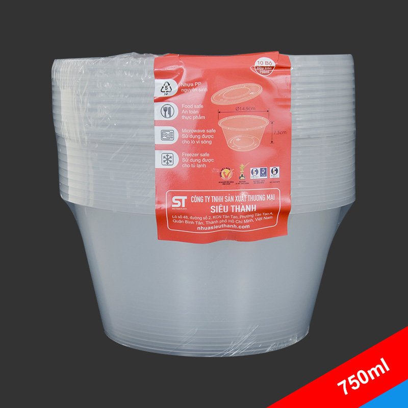 Hộp nhựa Microware tròn 750ml